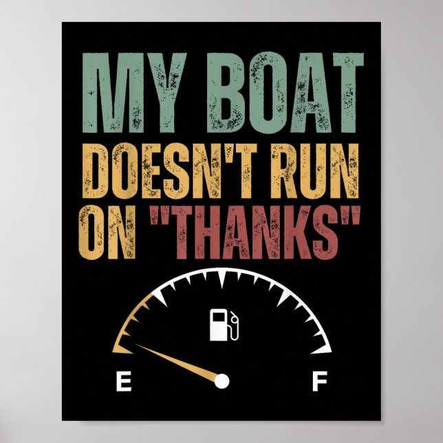 Poster Meu Barco Não Funciona Com Obrigado Capitão de Bar (Frente)