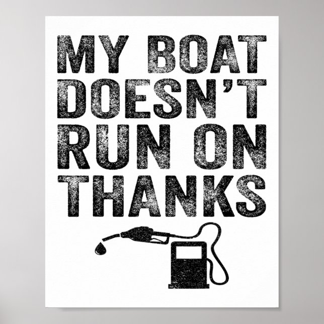 Poster Meu Barco Não Funciona Com Obrigado Presentes De B (Frente)