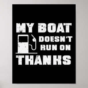 Poster Meu barco não funciona em Obrigados Boné engraçado