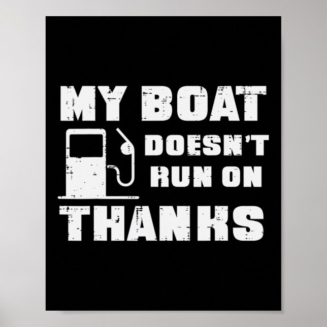 Poster Meu barco não funciona em Obrigados Boné engraçado (Frente)
