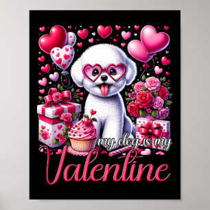 Poster Meu Bichon Frise É Meu Namorados Cães Amantes Bich