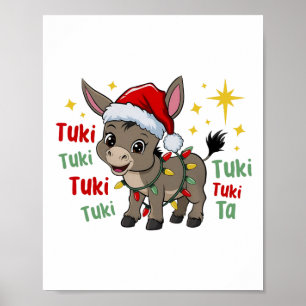 Poster Meu Burrito Sanero Burro de Natal Mexicano Espanho