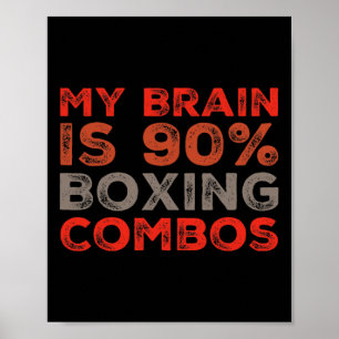 Poster Meu Cérebro É 90% Boxers Boxer Boxers Boxers Love