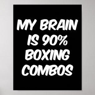Poster Meu Cérebro É 90% Boxers Boxer Boxers Boxers Love 