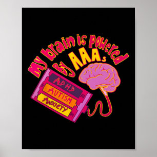 Poster Meu Cérebro É Aaa Autismo Ansiedade