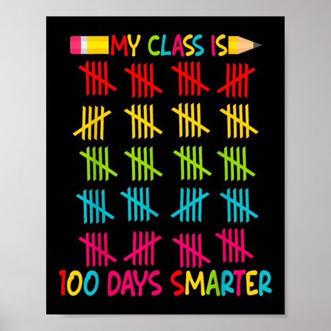 Poster Meu Cl É 100 Dias Mais Inteligente Professora 100  (Frente)