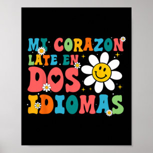 Poster Meu Coração Bate Em Dois Idiomas
