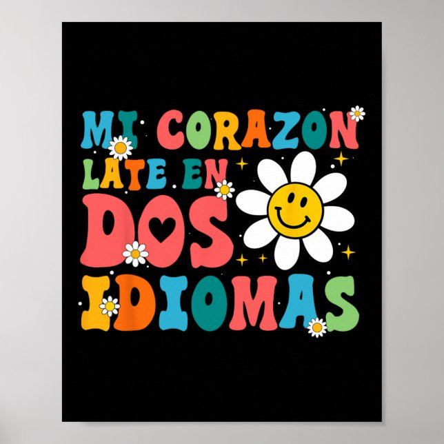 Poster Meu Coração Bate Em Dois Idiomas  (Frente)