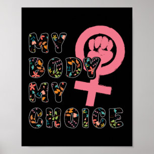 Poster Meu corpo Minha escolha feminista empoderamento