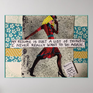 Poster Meu currículo é realmente apenas uma lista de cois