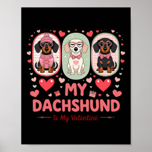 Poster Meu Dachshund é meu namorado Citação de amante de