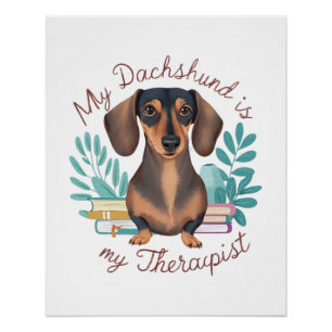 Pôster Meu Dachshund É O Meu Terapêutico