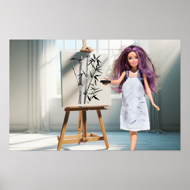 Poster Meu desenho de bambu está completo. (Frente)