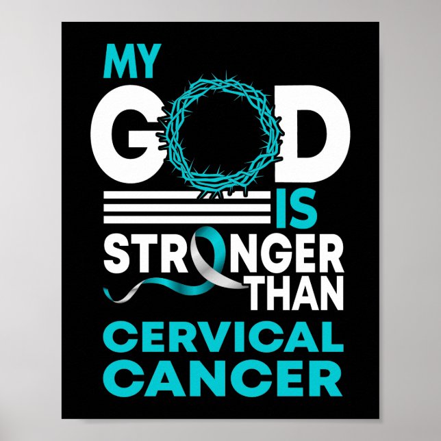 Poster Meu Deus É Mais Forte Que A Consciência Do Cancer  (Frente)