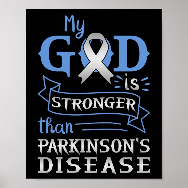 Poster Meu Deus É Mais Forte Que A Doença De Parkinsons (Frente)