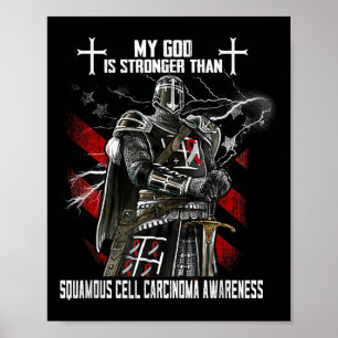 Poster Meu Deus É Mais Forte Que Carcinoma Celular Escamo