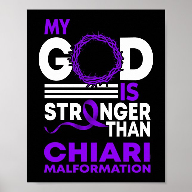 Poster Meu Deus É Mais Forte Que Malformação Chiari (Frente)