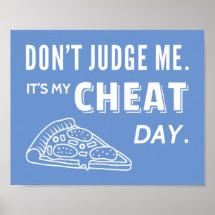 Pôster Meu dia da fraude come o humor da dieta da pizza
