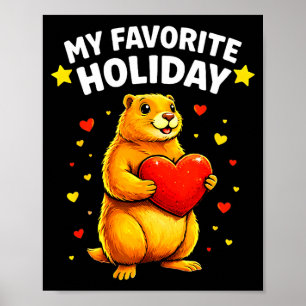 Poster Meu Feriado Favorito Dia da Marmota 2026 Marmota