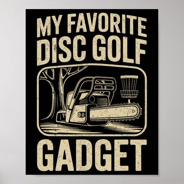 Poster Meu gadget favorito de golfe de disco engraçado go (Frente)
