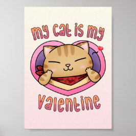 Poster Meu Gato é Meu Namorado Laranja Malhado