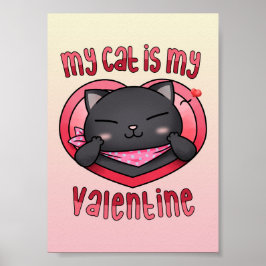 Poster Meu gato é meu Namorados Black Cat
