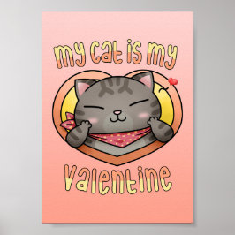 Poster Meu Gato é Meu Namorados Tabby Cat