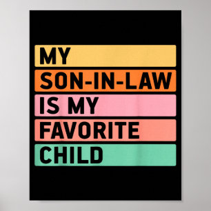 Poster Meu genro é meu filho favorito engraçado retro Vin