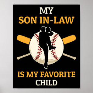 Poster Meu Genro É Meu Filho Favorito Fã de Beisebol Ba