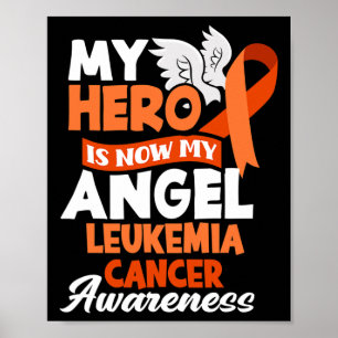 Poster Meu Herói Agora É Meu Anjo Apoio Leucemia Cancer