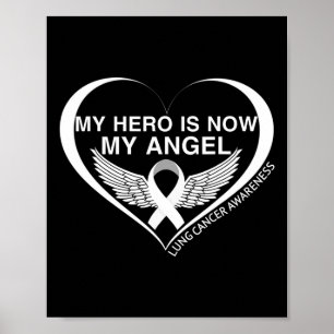 Poster Meu Herói Agora É Meu Anjo Conscientização do Cânc