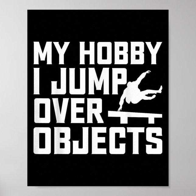 Poster Meu Hobby Eu Pego Em Objetos - Parkour Traceur Fre (Frente)