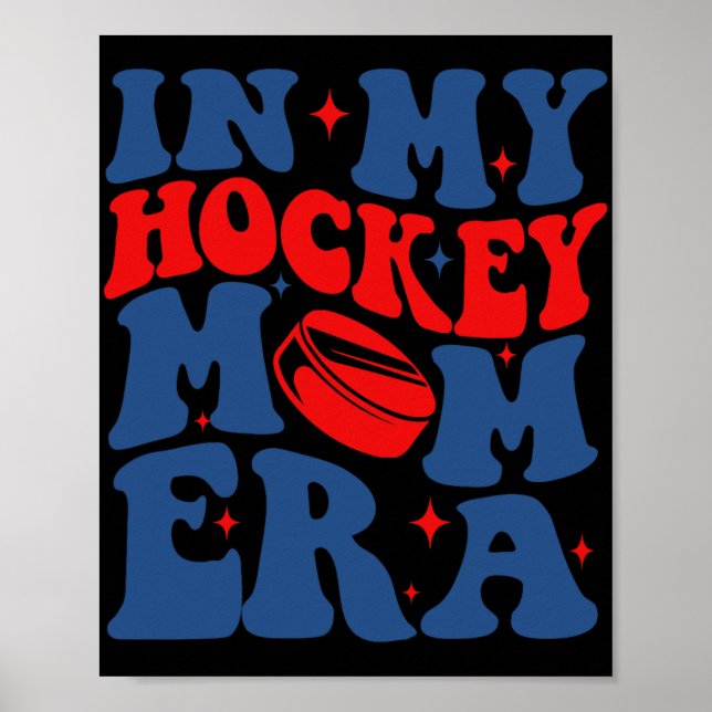Poster Meu Hóquei Era Era Groovy Hockey Mãe Mãe Mãe Mothe (Frente)