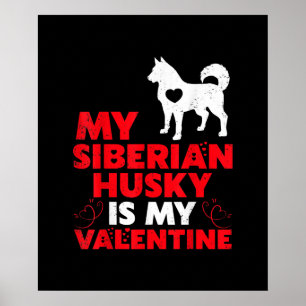 Poster Meu Husky Siberiano É Meu Namorados Produto Rou