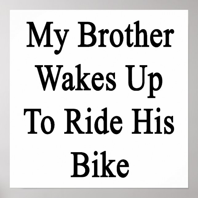 Poster Meu Irmão Acordar Para Ir De Bicicleta (Frente)