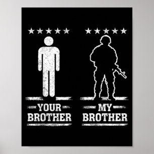 Poster Meu Irmão Orgulho Militar EUA Patriótico
