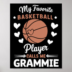 Poster Meu Jogador de Basquete Favorito Me Chama de Vovó