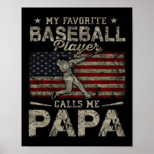 Poster Meu jogador de beisebol favorito me chama de Papai
