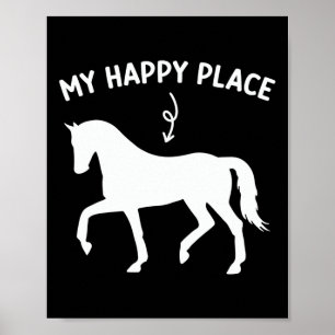 Poster Meu Lugar Feliz, Engraçado Cavalo, Cavalo, Cavalo