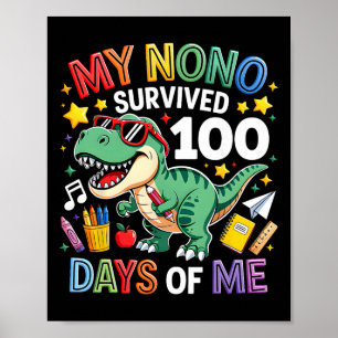Poster Meu Nono Sobreviveu 100 Dias De Mim T Rex Dinossau