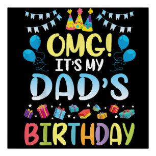 Pôster Meu Pai de aniversário está feliz comigo, seu pai