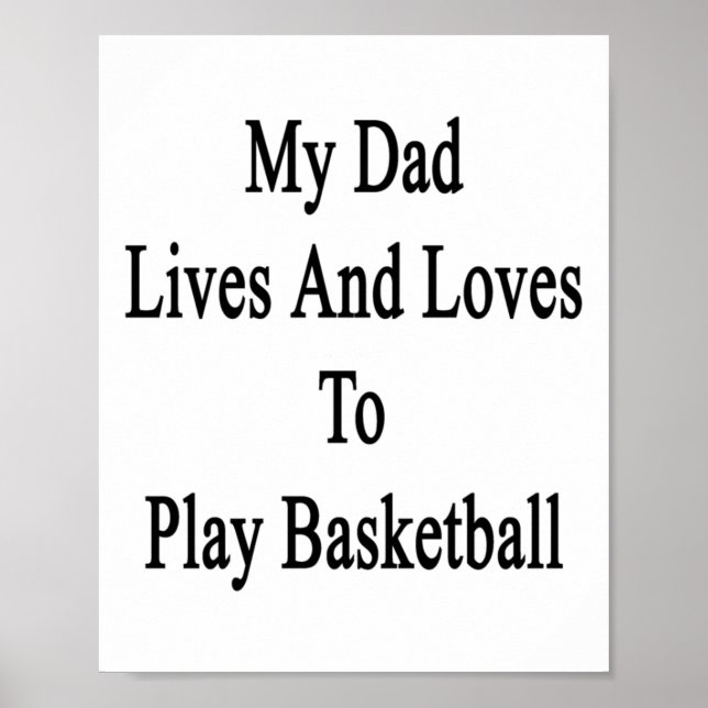 Poster Meu pai vive e ama jogar basquetebol  (Frente)