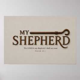 Poster MEU PASTOR – Pedra Macia | Salmo 23:1 Arte de Pare
