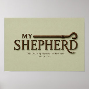 Poster MEU PASTOR – Soft Sage Arte de Parede do Salmo 2