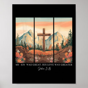 Poster Meu Pecado Era Excelente Que Seu Amor Era Maior Jo