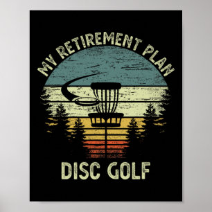 Poster Meu Plano de Aposentadoria Divertido Disc Golf Sen