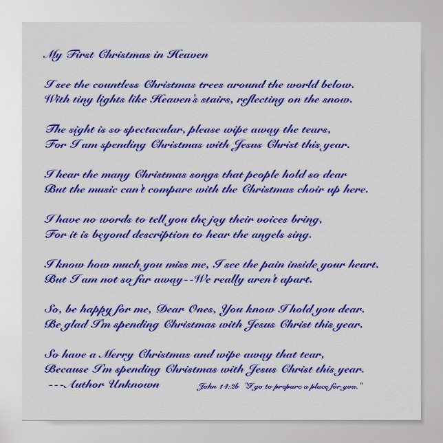 Pôster Meu Primeiro Natal no Céu (Frente)