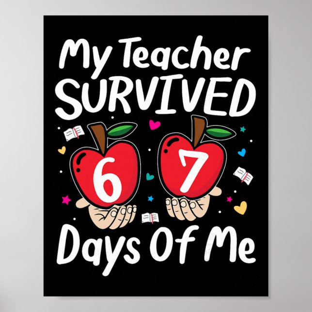 Poster Meu professor sobreviveu a 100 dias de mim engraça (Frente)