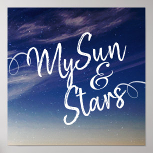 Poster Meu Sinal de Cadeira do Sol e Estrelas