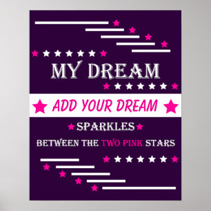 Poster Meu Sonho Personalizado Entre as Duas Estrelas Ros